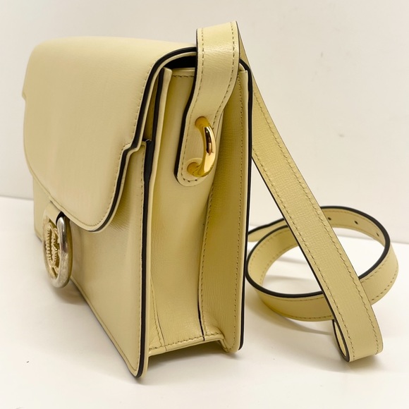 Gucci New GG Azalea Ring Logo Butter Yellow Leather Shoulder Timeless Purse Bag - Picture 10 of 15